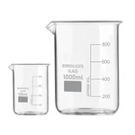 SBT Set of 2 pcs Borosilicate 3.3 Glass Beaker 100 ml, 1000 ml with Graduation Marks for School, Collage Laboratory