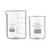 SBT Set of 2 pcs Borosilicate 3.3 Glass Beaker 10 ml, 25 ml with Graduation Marks for School, Collage Laboratory