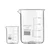SBT Set of 2 pcs Borosilicate 3.3 Glass Beaker 250 ml, 1000 ml with Graduation Marks for School, Collage Laboratory