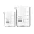 SBT Set of 2 pcs Borosilicate 3.3 Glass Beaker 25 ml, 250 ml with Graduation Marks for School, Collage Laboratory