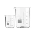 SBT Set of 2 pcs Borosilicate 3.3 Glass Beaker 50 ml, 250 ml with Graduation Marks for School, Collage Laboratory