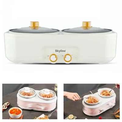 Skyline 2x1.5 Ltr Dual Cooking Pot ( Cook and Serve ), VTL-6565