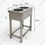 Gurubhai 24 x 12 x 32 inch 2 Pot Electric Operated Bain Marie