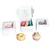 100 Pcs, 4 x 4 x 3 Inch 320 GSM Duplex Cake Box for Cookies, Pastries, Mini Cakes, Donuts, Pie Slices