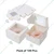 100 Pcs, 4 x 4 x 3 Inch 320 GSM Duplex Cake Box for Cookies, Pastries, Mini Cakes, Donuts, Pie Slices