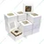 100 Pcs, 5 x 5 x 2 Inch 320 GSM Duplex Cake Box for Cookies, Pastries, Mini Cakes, Donuts, Pie Slices