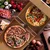 100 Pcs, 10 x 10 x 1.5 Inch 320 GSM Duplex Pizza Box for Cookies, Pastries, Mini Cakes, Donuts, Pie Slices