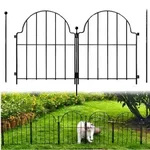 Ecofynd GF005-BLK-105 43 m Fence Picket (Black) durable and stylish black metal garden fence.