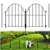 Ecofynd GF005-BLK-105 43 m Fence Picket (Black) durable and stylish black metal garden fence.