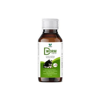 Varahvet D-Worm Liquid, Broad-Spectrum Dewormer & Deworming Care Supplement for Cattle & Livestock(Quantity-50 ml)