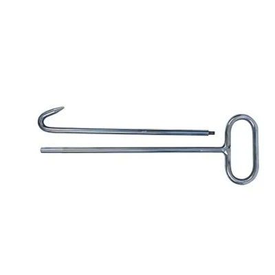 Dystocia Hook with Road Two Pcs Stainless Steel OB Hook Veterinary Instruments Calving Tools (1 Set)