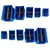 Avsar 10 Pcs FPO Bins 5 to 45 with Vertical & Horizontal Partition, Blue Colour - (2 pc each Size)