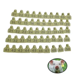 50 pcs Ear Tags for Identifying/Tracking Livestock Cattle