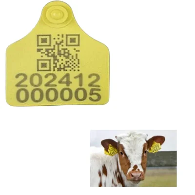 Livestock Ear Tags Numbered QR Code Animal Ear Tagger Identification ID Ear Tag For Big Size Cattle and Buffalo 50 PCS