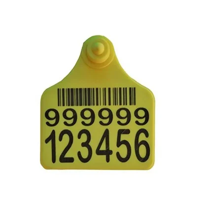 Livestock Ear Tags (58 X 69 MM) Numbered QR Code Animal Ear Tagger Identification ID Ear Tag (Pack of 50 Pcs)