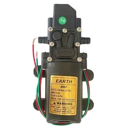 EARTH 125 PSI Diaphragm Pump Motor Black With 5.5 LPM Steady Flow For 16L Sprayer In Agriculture