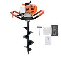 Heavy Duty 52 cc 2 Stroke Earth Auger/ Post Hole Digger Machine With 10 Inch Bit