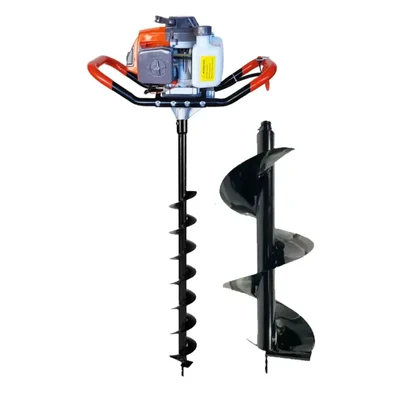 SPEAR  63 cc 2 Stroke Earth Auger / Post Hole Digger Machine With 4  & 12 Inch Bit