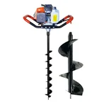 SPEAR  63 cc 2 Stroke Earth Auger / Post Hole Digger Machine With 4  & 12 Inch Bit