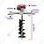 Heavy Duty 4 Stroke 196 cc For Earth Auger/ Post Hole Digger Machine with 8 & 12 inch Double Spiral Bit and 70 cm Bit Extension