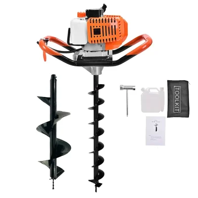 Heavy Duty 52 cc 2 Stroke Earth Auger / Post Hole Digger / Earth Drill Machine With 4 & 10 Inch Bit