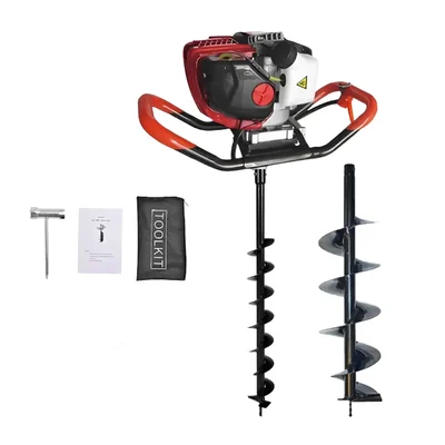 Heavy Duty 35-cc 4-Stroke with 4 inch and 8 inch Auger Bit For Earth Auger/ Post Hole Digger Machine