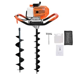 Heavy Duty 52 cc 2 Stroke Earth Auger / Post Hole Digger / Earth Drill Machine With 4 & 6 Inch Bit