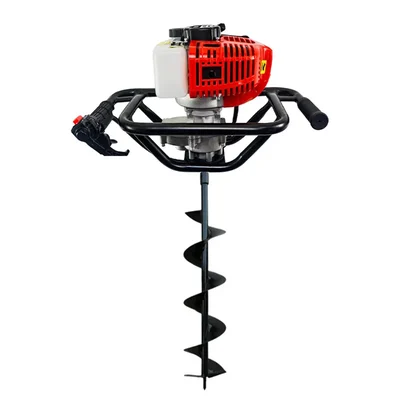 Agrobest 52 cc 2 Stroke Earth Auger/ Post Hole Digger / Drill Machine With 6 Inch Bit