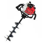 Agrobest AG-630, 63 cc 2 Stroke Earth Auger/ Post Hole Digger / Drill Machine With 8 Inch Bit
