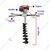 Heavy Duty 4 Stroke 196 cc For Earth Auger/ Post Hole Digger Machine with 6 & 12 inch Double Spiral Bit and 70 cm Bit Extension