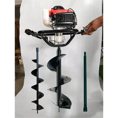 Heavy Duty 4 Stroke 82 CC For Earth Auger/ Post Hole Digger Machine with 6, 12 inch Bit & 70 cm Bit Extention