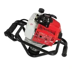 Balwaan BE-63, 63cc 2-Stroke Earth Auger Machine with 6 inch Drill Bit | Hole Digger with Double Gear Box