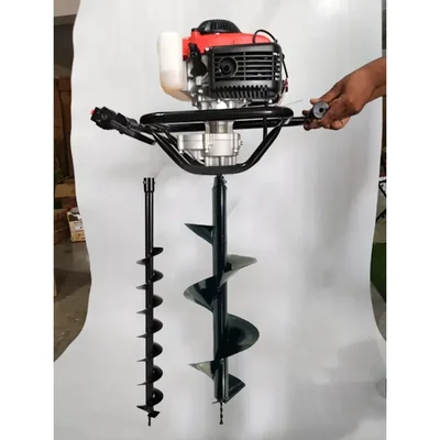 Heavy Duty 4-stroke, 82 CC For Earth Auger/ Post Hole Digger Machine with 4 & 10 inch Auger Bit
