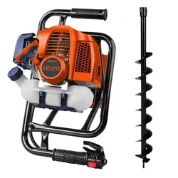 NCH H520, 52cc 2-Stroke Petrol Engine Earth Auger Machine With 4 Inch Drill Bit