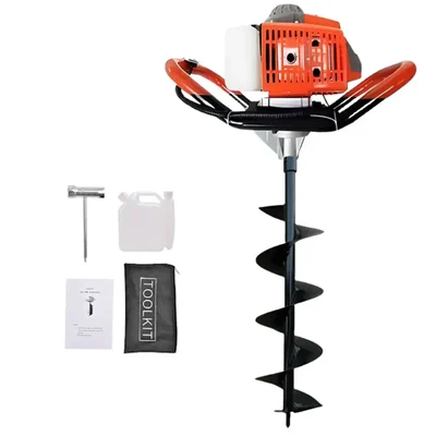 Gramstrong 2 Stroke 63 cc Earth Auger with 6 inch (152.4 mm) Drill Bit | Post Hole Digger Machine