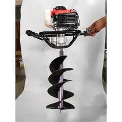 Heavy Duty 4-stroke, 82 CC For Earth Auger/ Post Hole Digger Machine with 12 inch Double Spiral Auger Bit