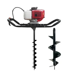 Heavy Duty 2 Stroke 82 CC For Earth Auger/ Post Hole Digger Machine  With 4 & 10 Inch Auger Bit For Heavy Use