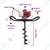 Heavy Duty 2 Stroke 82 CC For Earth Auger/ Post Hole Digger Machine With 6 & 8 Inch Auger Bit For Heavy Use