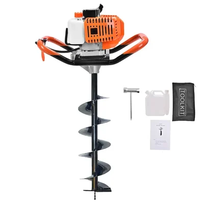 Heavy Duty 2 Stroke 52 cc Earth Auger with 8 inch Auger Bit | Post Hole Digger Machine