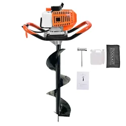 Heavy Duty 52 cc 2 Stroke Earth Auger / Post Hole Digger / Earth Drill Machine With 12 Inch Bit