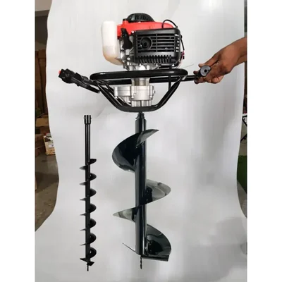 Heavy Duty 4-stroke, 82 CC For Earth Auger/ Post Hole Digger Machine with 4 & 12 inch Auger Bit