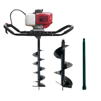 Heavy Duty 2 Stroke 82 CC For Earth Auger/ Post Hole Digger Machine with 8, 12 inch Bit & 70 cm Bit Extention