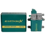 EARTHMAX 12V DC Double Motor Diaphragm Pump 250 PSI | Battery Operated Auto Pressure Cut Off Diaphragm Water Pump