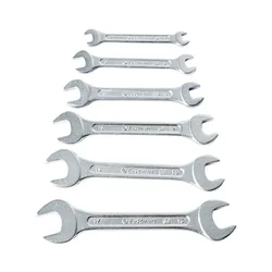 Eastman 6 Pcs Chrome Vanadium Steel Double Open Ended Jaw Spanner Set(KIT-03-60M)