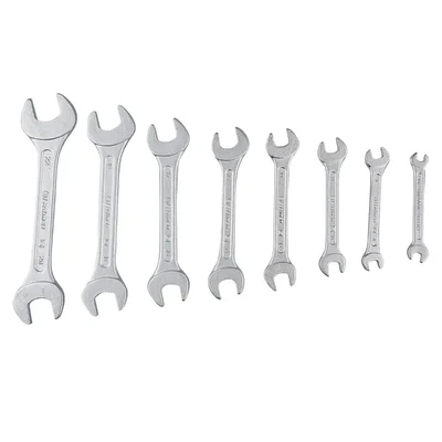 Eastman 8 Pcs Chrome Vanadium Steel Double Open Ended Jaw Spanner Set(KIT-03-80M)