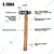 EASTMAN 600g Drop Forged Steel Ball Pein Hammer E-2064