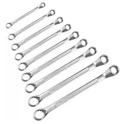 Eastman 9 Pcs Bi-Hexagonal Double Sided Box End Ring Spanners Set (KIT-07-90W)