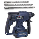 JRS Drive 22 mm 500 W Cordless Rotary Hammer with Battery, Charger & Drill Bits 1400 RPM (ECHD-22)