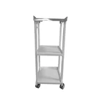 Luft India Li22 MS Powder Coated 37x37x75 cm Lab ECG Trolley SS Top Plate Middle Down MS Plates Handle Hooks 7cm Wheels