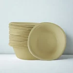 PAAVAN 180ml Disposable Bagasse Bowls | Round, Beige for Serving Snacks & Dinner, Birthday & Wedding Party